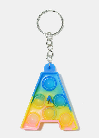 Alphabet Push Pop Keychain