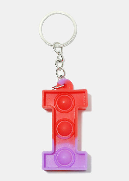 Alphabet Push Pop Keychain