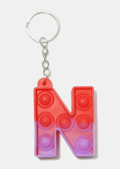 Alphabet Push Pop Keychain