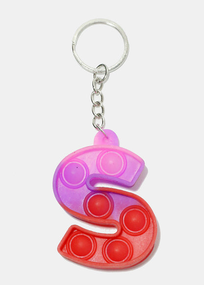 Alphabet Push Pop Keychain