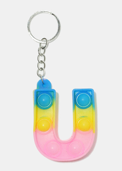 Alphabet Push Pop Keychain
