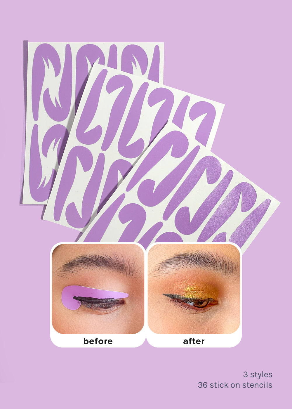 AOA Perfect Winged Eyeliner Sticker Templates