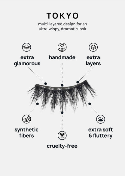 A+ Glam 3D Faux Mink Lashes - Tokyo