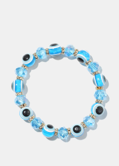 Evil Eye Vibrant Bead Bracelet