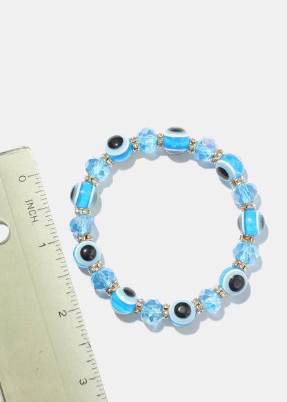 Evil Eye Vibrant Bead Bracelet