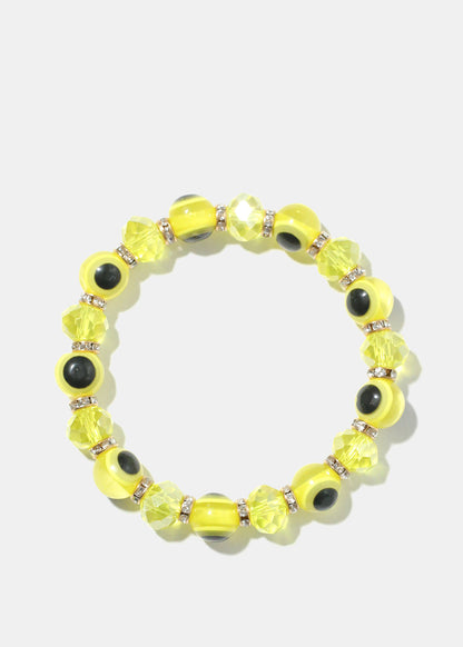Evil Eye Vibrant Bead Bracelet