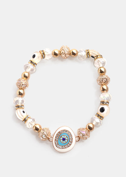 Big Evil Eye Bead Bracelet