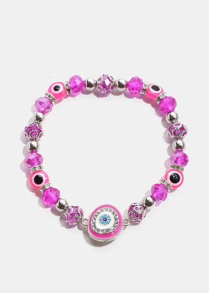 Big Evil Eye Bead Bracelet