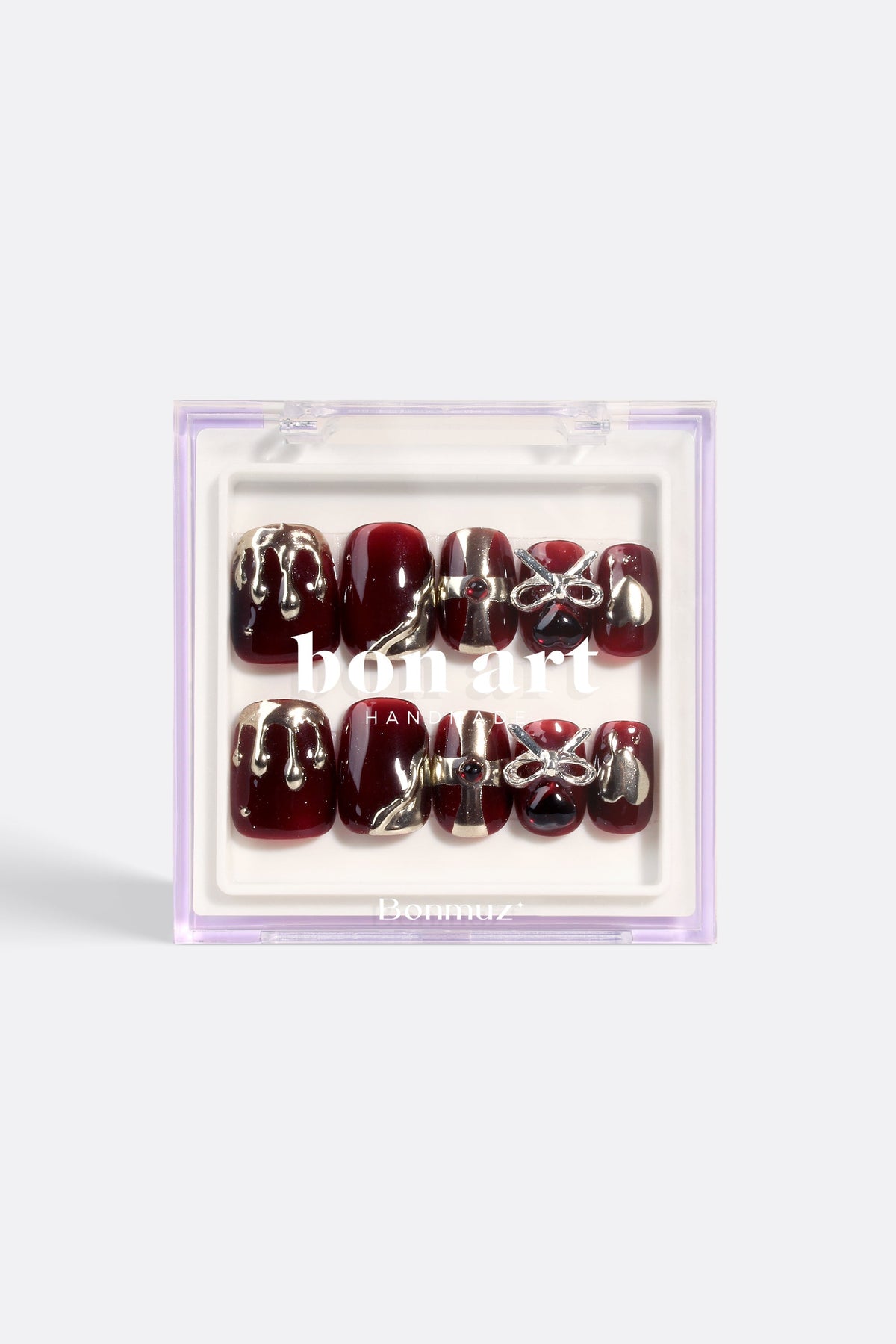 Bonmuz - Maroon Castle | Pro Handmade Gel Nails