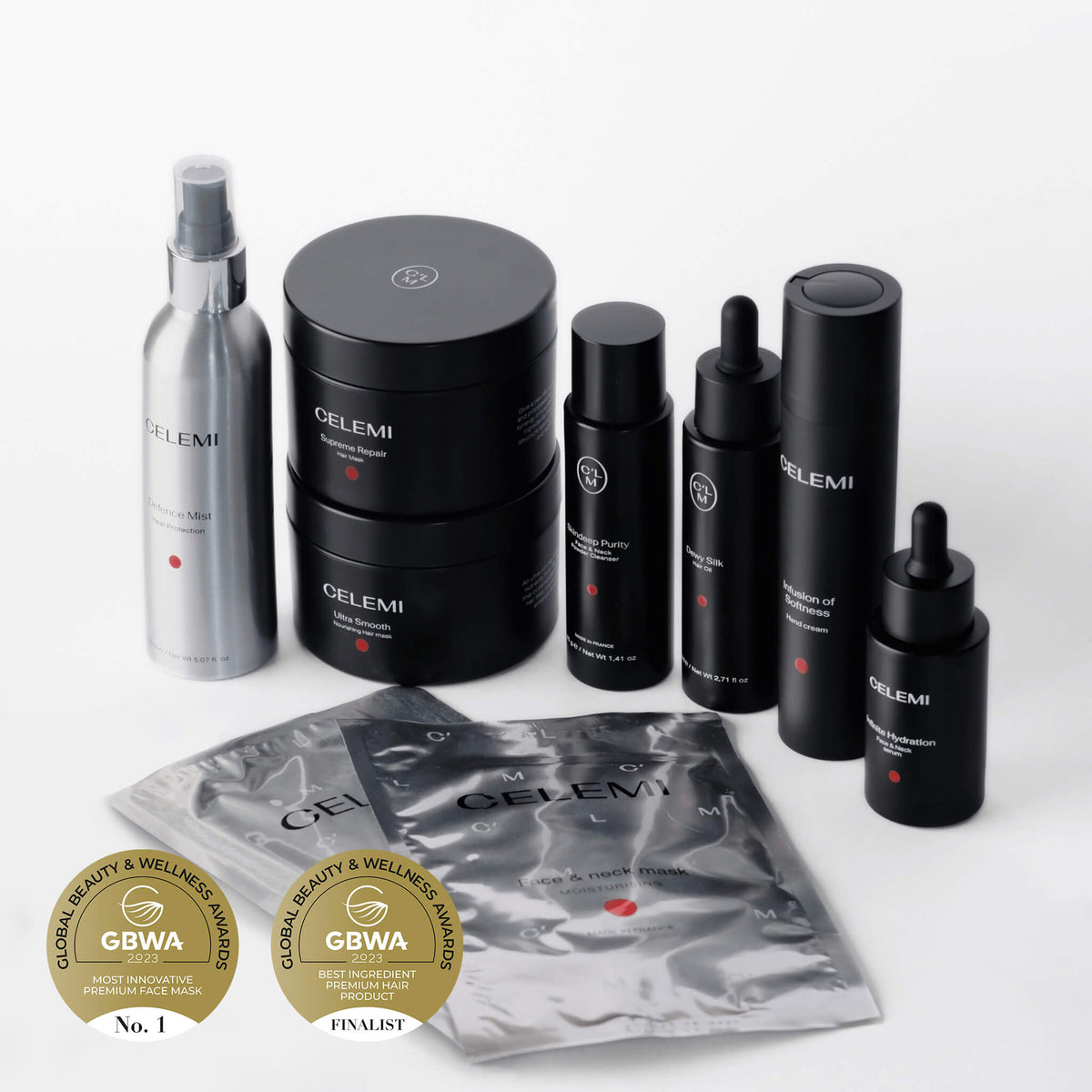 Celemi Cosmetics - Total Care Package for Stronger Hair, Hydrated Face, and Gentle Hand Care
