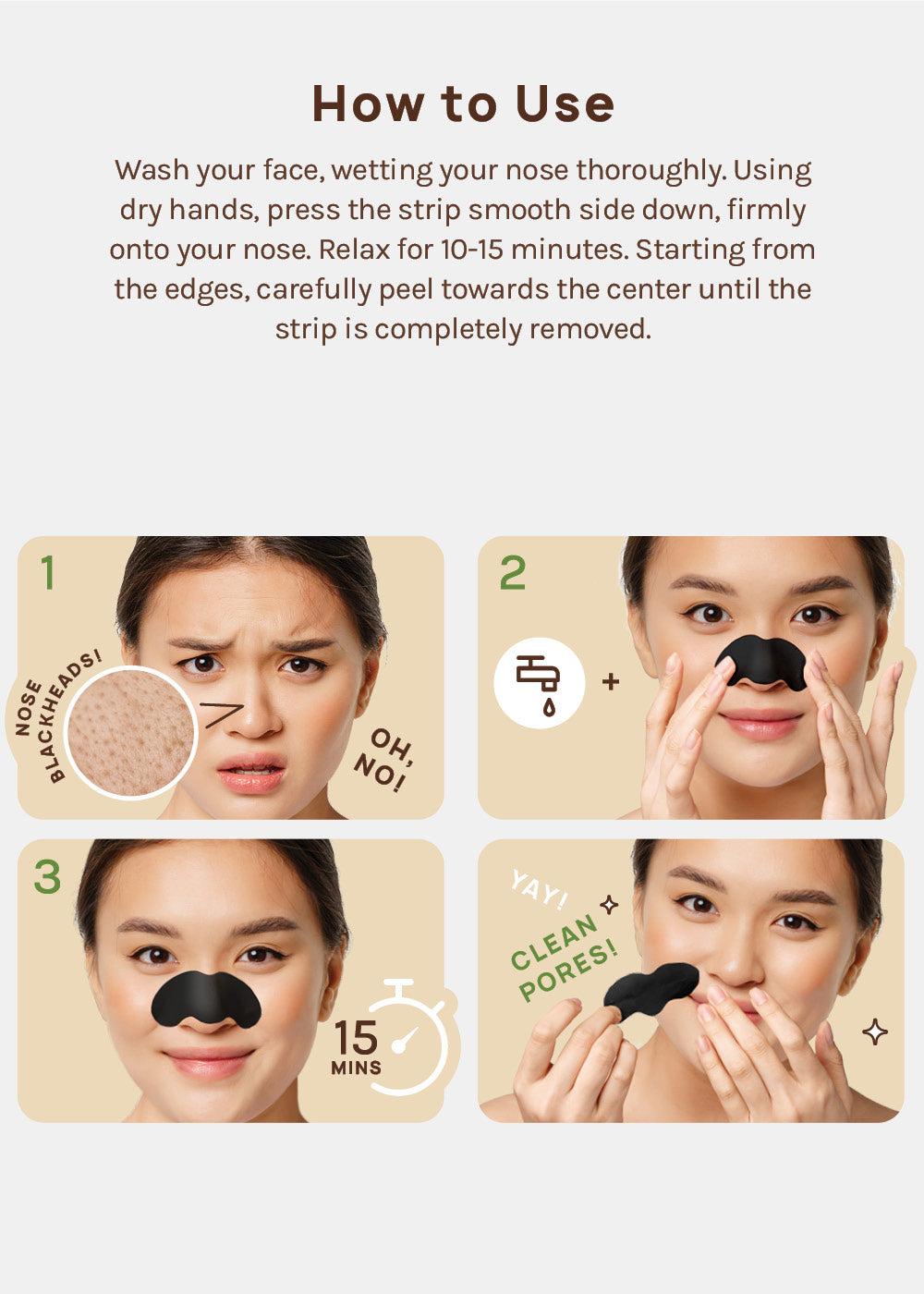 AOA Skin Charcoal Nose Strips 6 Pack