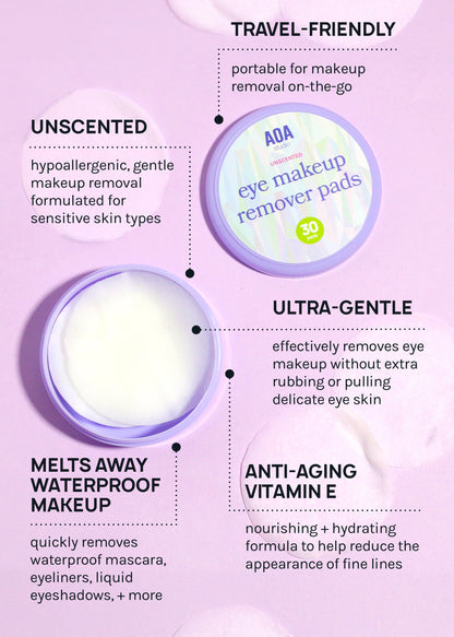 AOA Eye Makeup Remover Pads – Unscented