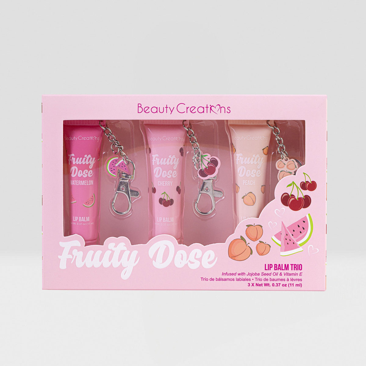 Fruity Dose Keychain Lip Balm Trio Set