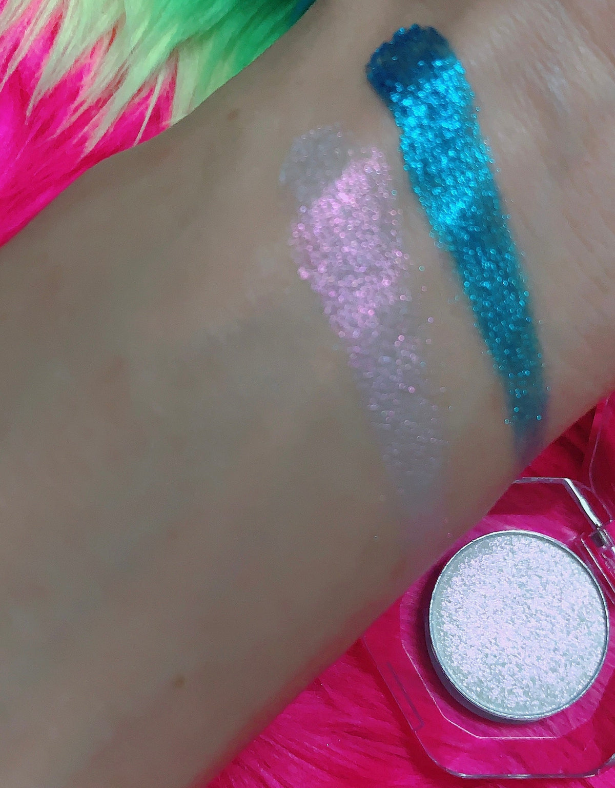 Inked Doll Cosmetics - FROSTED SUGAR Unicorn SKULL Pressed Duochrome