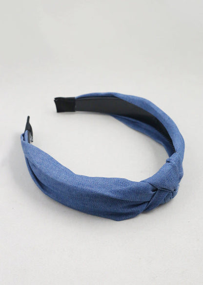 Denim Top Knot Headband