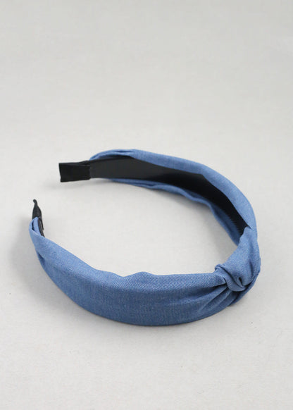 Denim Top Knot Headband