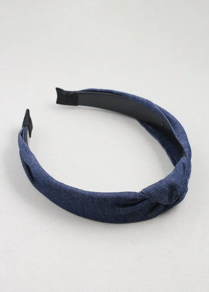 Denim Top Knot Headband