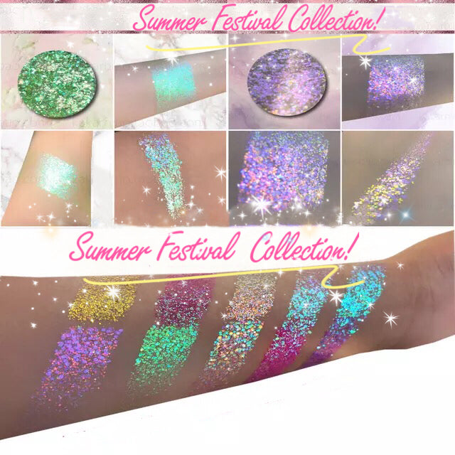 Inked Doll Cosmetics - MINTY WATERLILY *LMT EDT* Summer Festival Pressed Glitter
