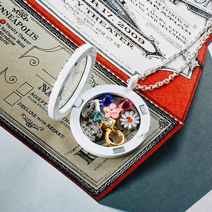 Heart Travel Suitcase Locket Charm