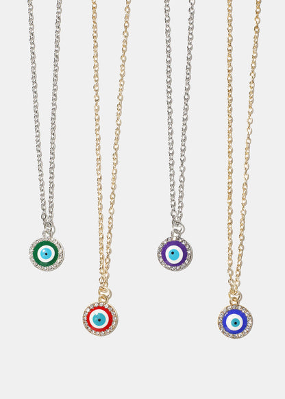 Evil Eye & Necklace Earring Set