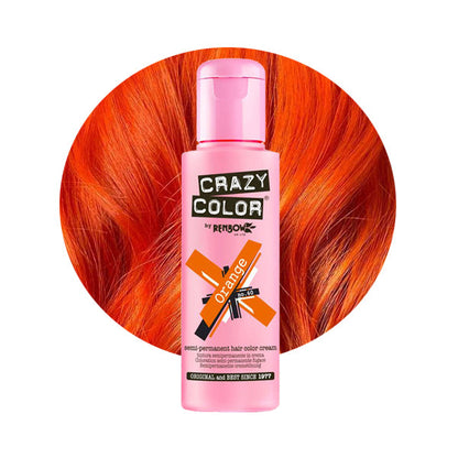 Orange (Bright Orange) - Semi-Permanent Hair Dye - Crazy Color