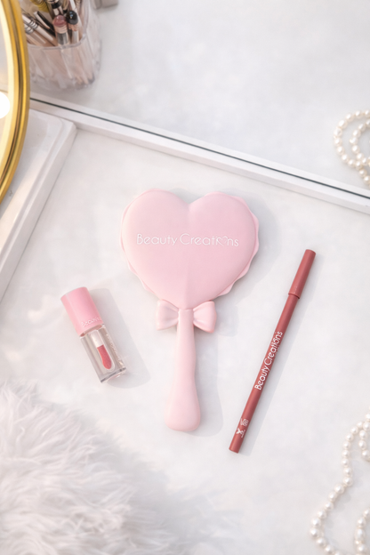 Pink Bow Handheld Mirror
