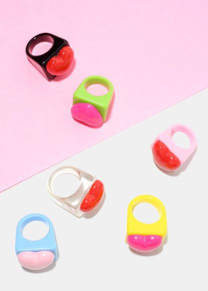 Heart Square Ring