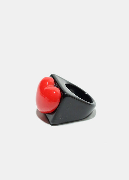 Heart Square Ring