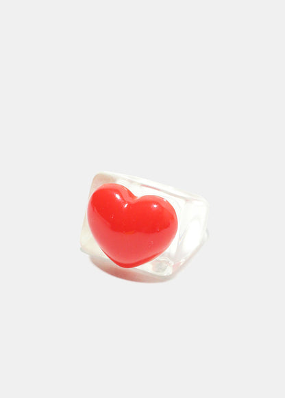 Heart Square Ring