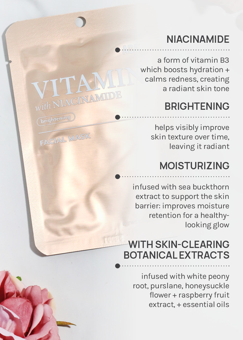 AOA Skin Vitamin with Niacinamide Brightening Facial Mask