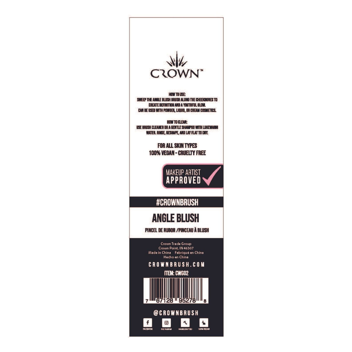 Crown Brush - CWG02-ANGLE BLUSH