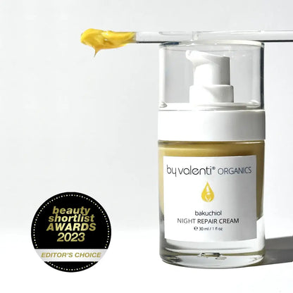 by valenti® - Bakuchiol Night Repair Cream Bakuchiol 1% + Retinyl Palmitate .3% + Hyaluronic acid + Ceramides