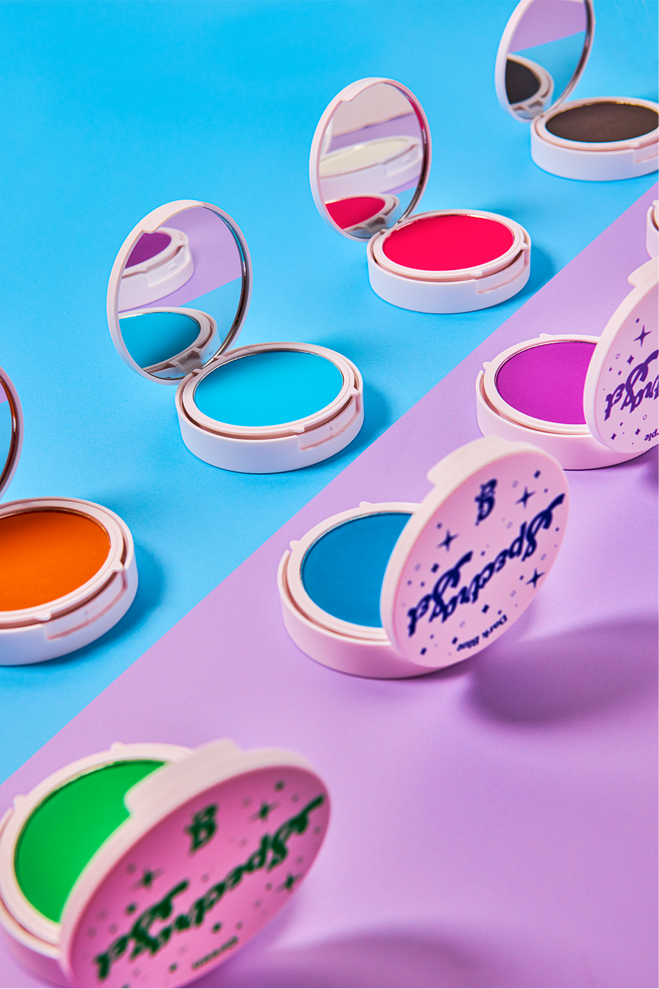 Dark Blue Spectra Set - Colourful Pressed Powder - Glisten Cosmetics