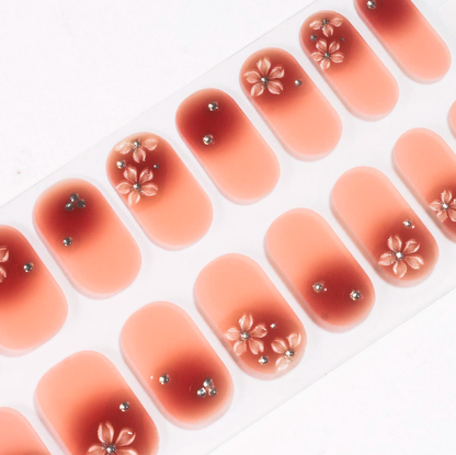 Candied Nails - Floral Ombre Gel Nails
